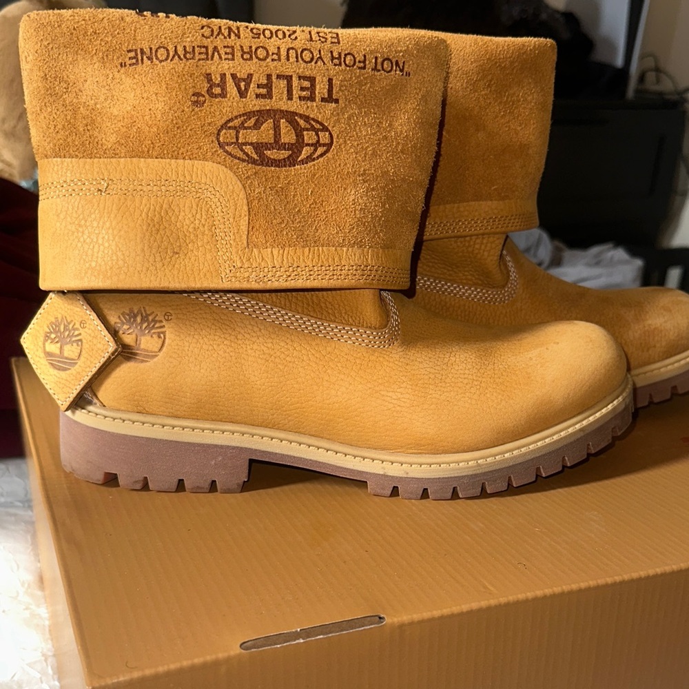 Telfar x Timberland Collab Medium Pull On Boot Wheat Nubuck SIZE 7.5/8 MENS NWT - Picture 3 of 15